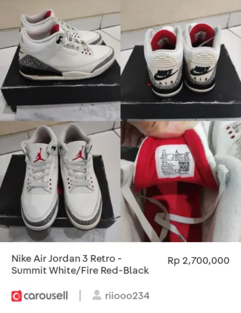 Nike Air Jordan 3 Retro (Original 100000%) !!