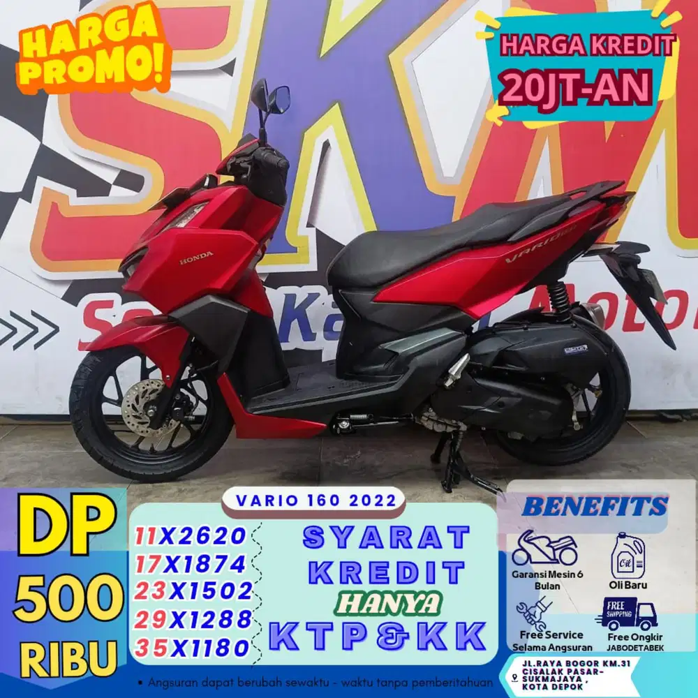 ( vario 160 2022 DP:500 potongan tenor 2 bulan cash credit
