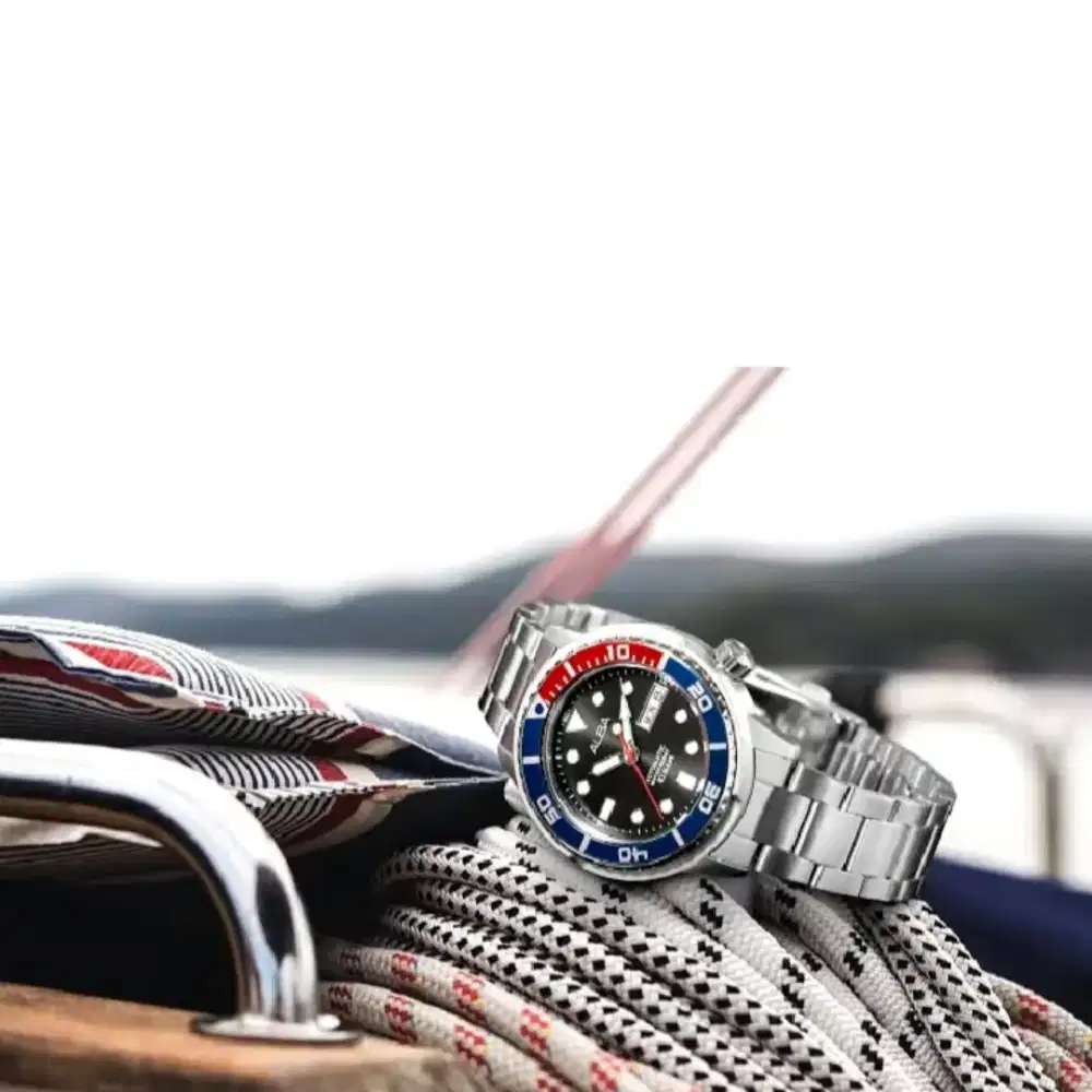 New Koleksi Alba Automatic AL4247X1 Tuna Pepsi Black Dial