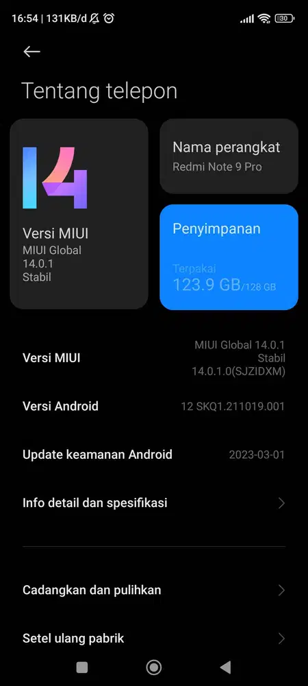 jual hp xiaomi redmi note 9 pro