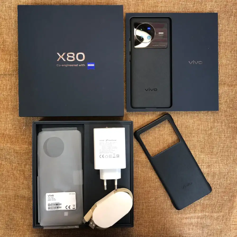 Vivo x80 5G 12/256gb black full Original ex Garansi resmi indonesia