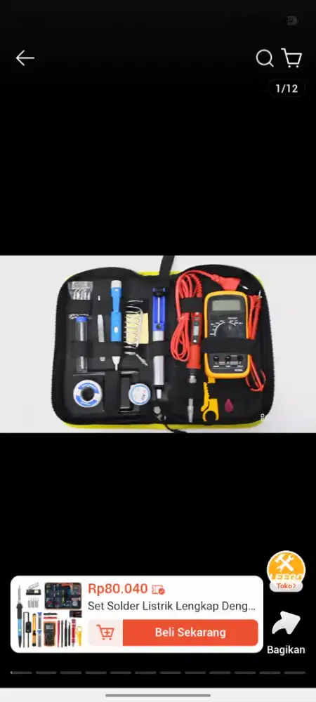 Multimeter plus solder + alat pembersih bekas nyolder