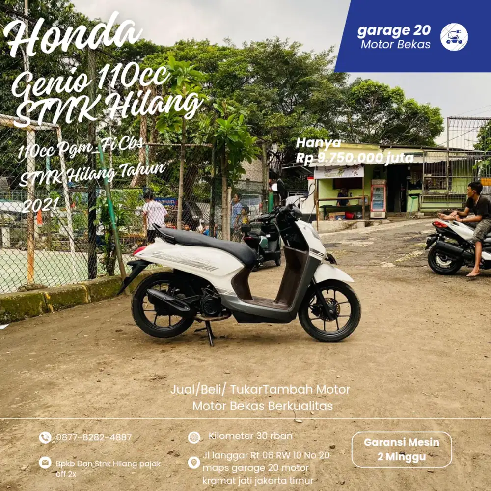 Honda Genio 110cc pgm_Fi Cbs STNK Hilang Tahun 2021 Pajak Off