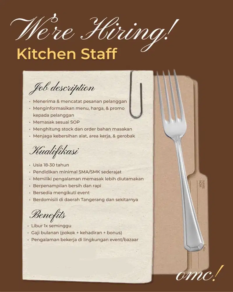Loker Staff Kitchen (Goreng Cakwe)