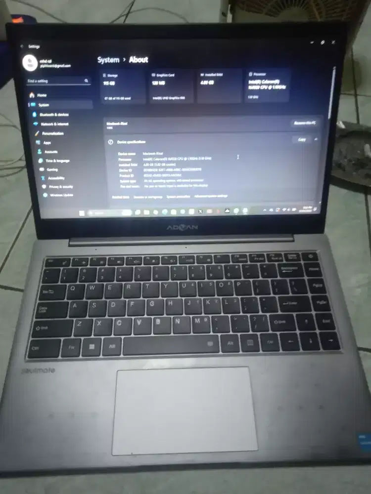 Laptop Advan soulmate