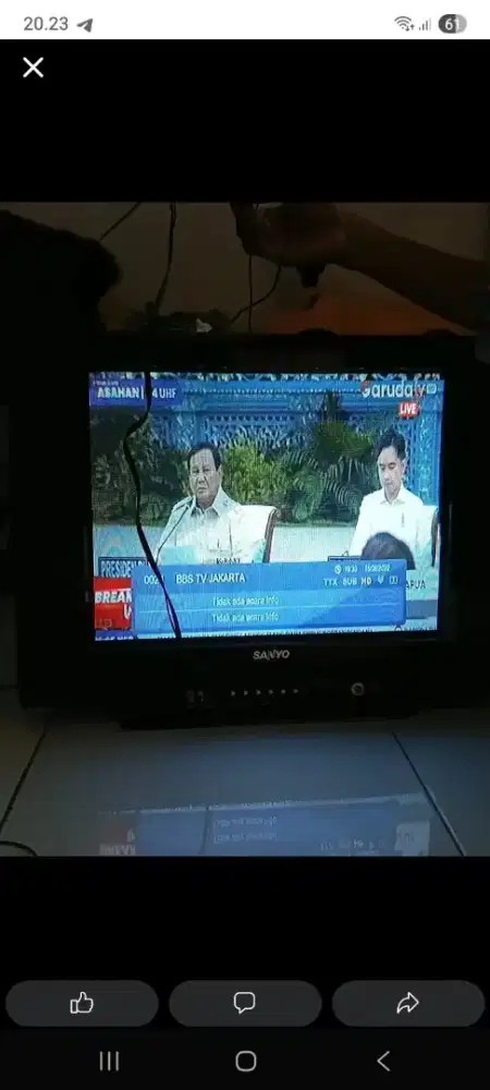 Tv sanyo 24in + stb + remote