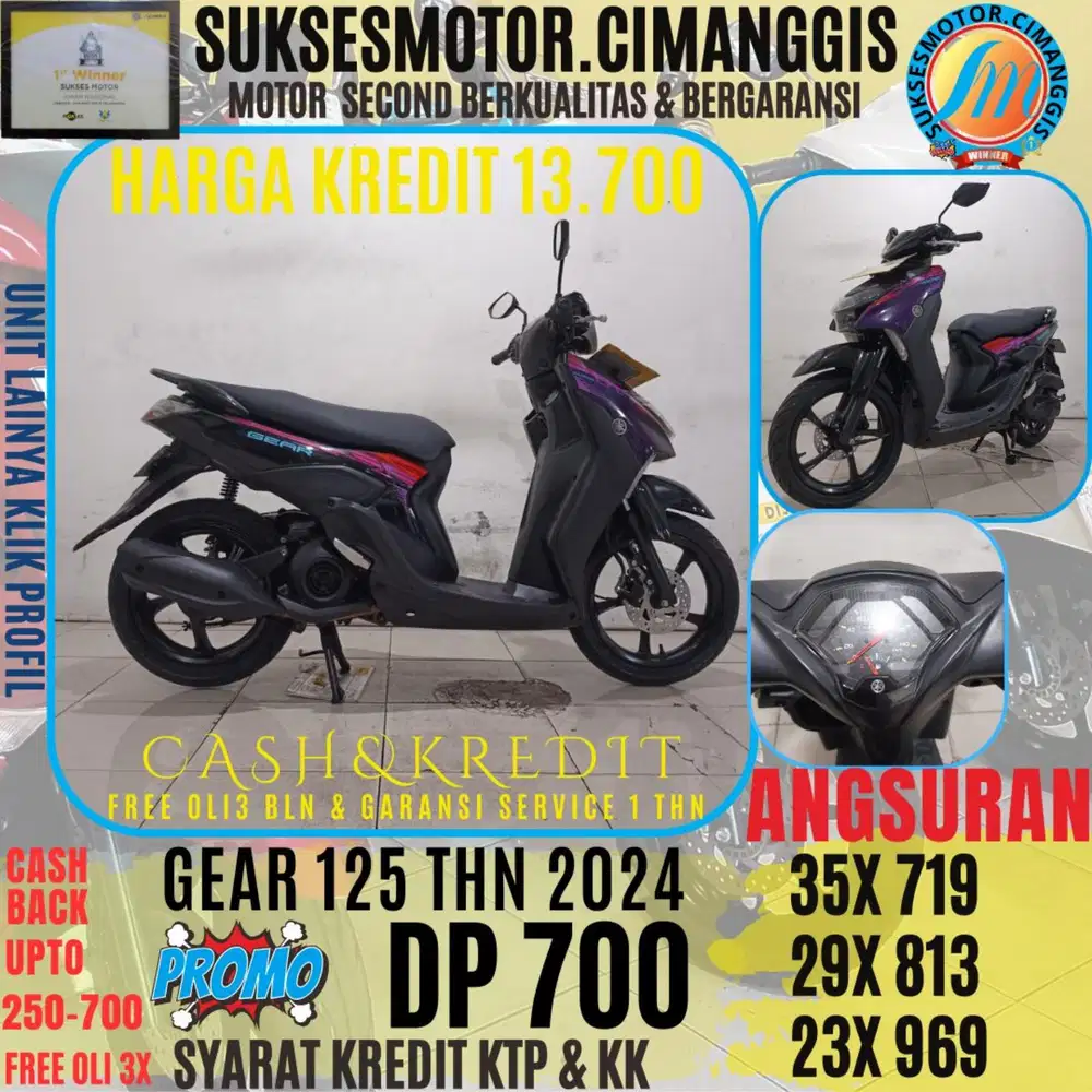 DP 700 GEAR 125 CASHBACK UPTO 700 RIBU FREE OLI3BLN