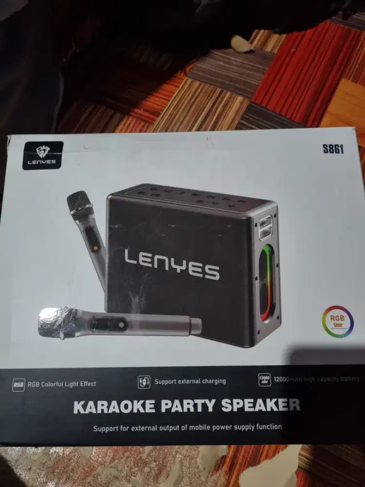 Speaker Lenyes s861 portable superbass mantul karoeke