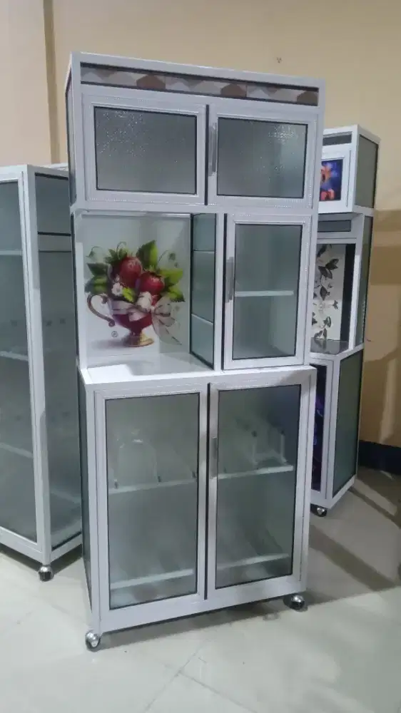 Lemari piring almanium 2 pt