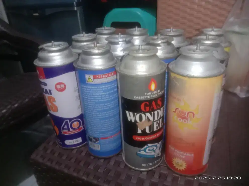 Jual-cpt(BU):12pcs.Tabung gas Portable Kosongan,Msh layak bs d pakai