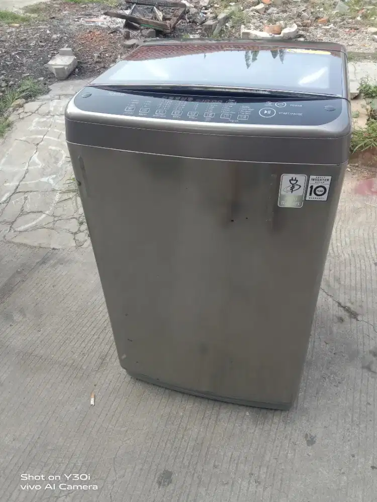 Mesin cuci LG smart inverter 9 kg normal siap pakai dan kirim