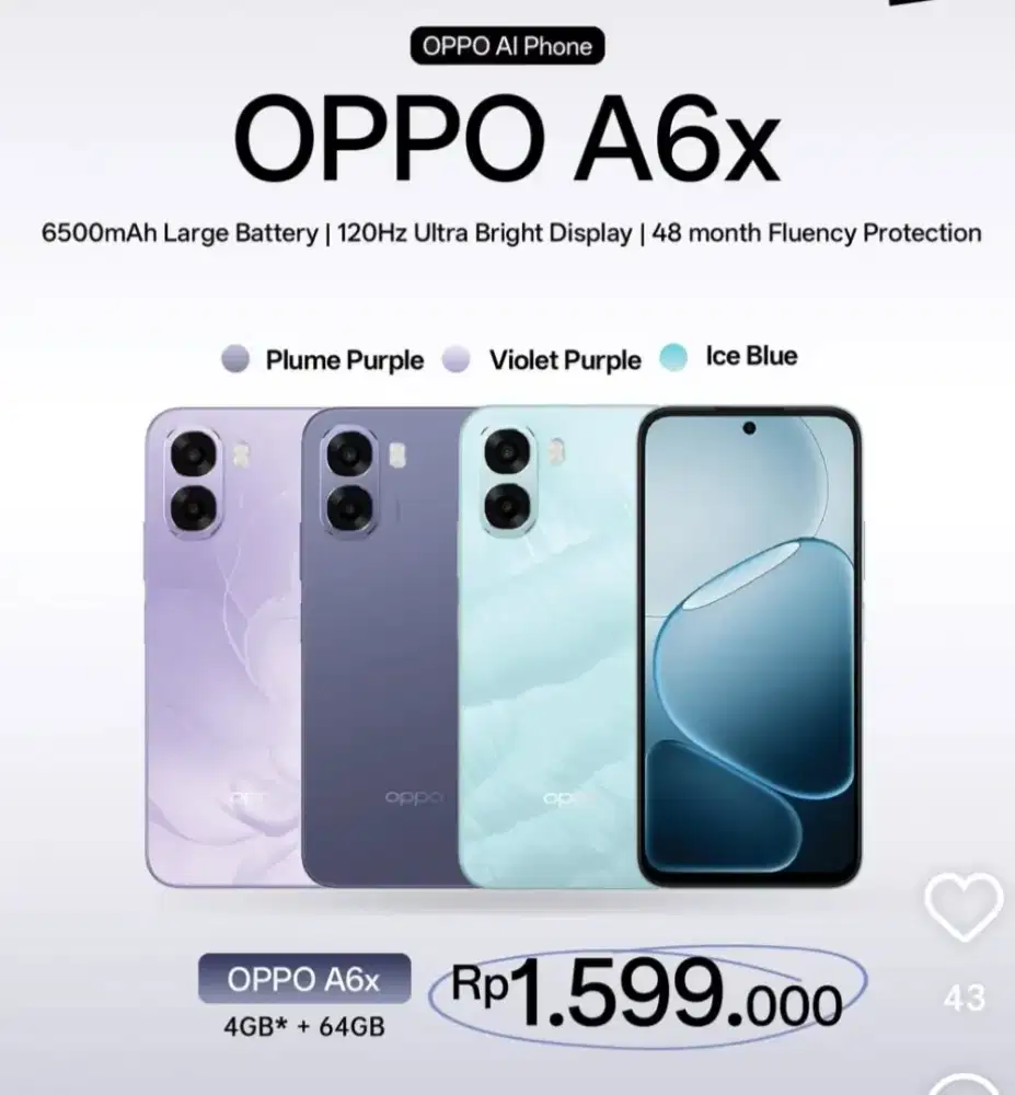 PROMO HP OPPO A6X || SNAPDRAGON 685 || CAS CEPAT 45 WATT