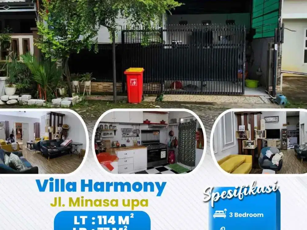 dijual cepat rumah siap huni di minasaupa full furnish