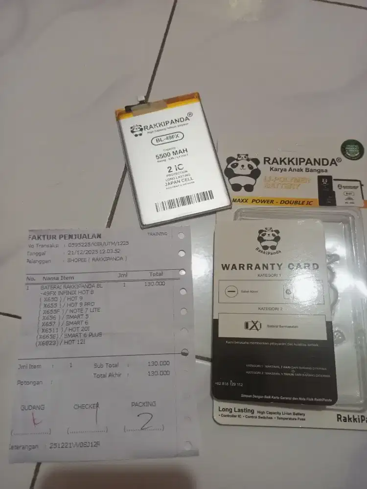 Baterai RAKIPANDA BL 49FX buat hp infinix