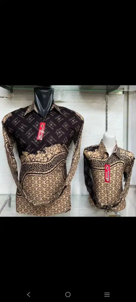 Kemeja batik Pria Wanita dan anak