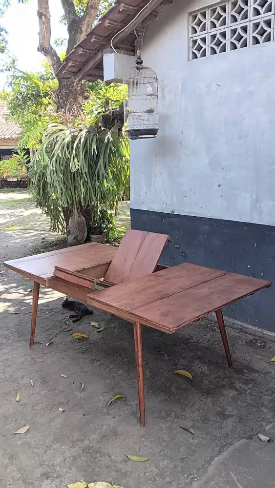 Meja Makan Jengki Jati Bekas Lawas Jadul Kuno Langka Jadul Kuno Bekas