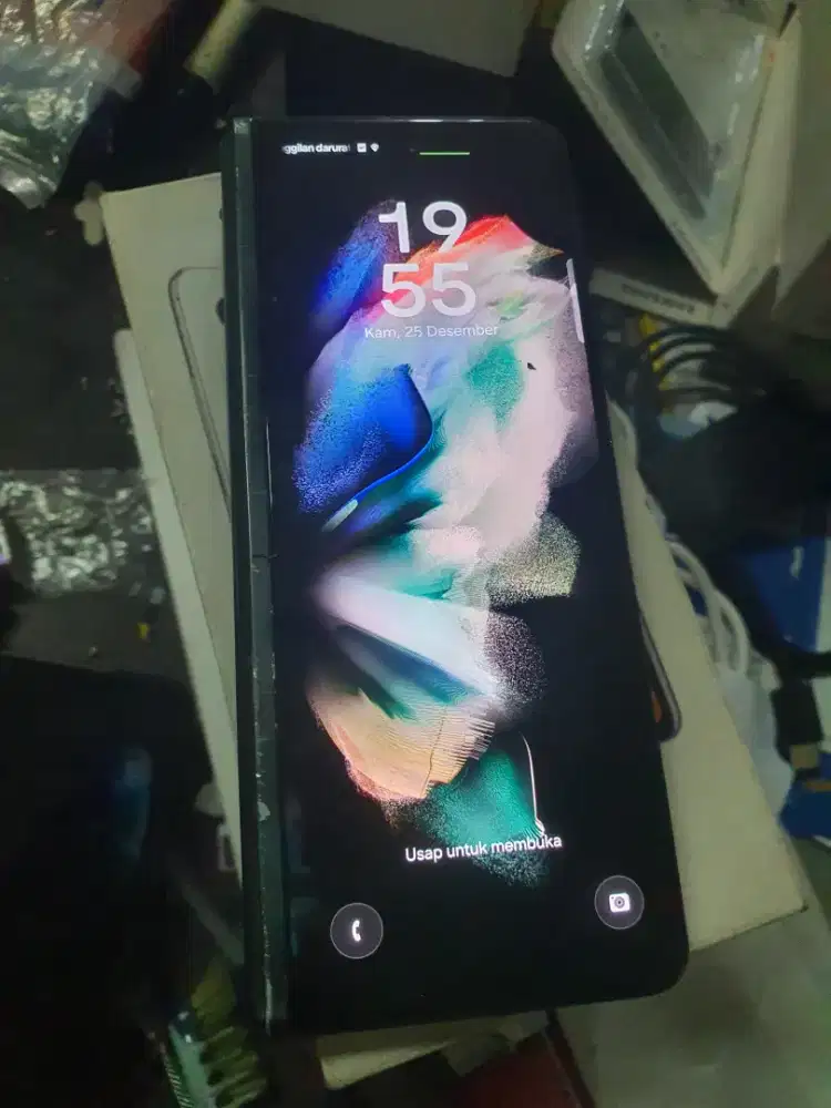 Murah hp samsung Z Fold 3 5G 12/256 layar depan nyala & layar dlm mati
