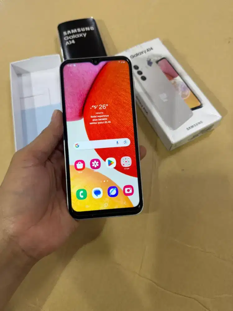 Samsung Galaxy A14 6/128GB 4G NFC Fullset Mulus Bekas Resmi
