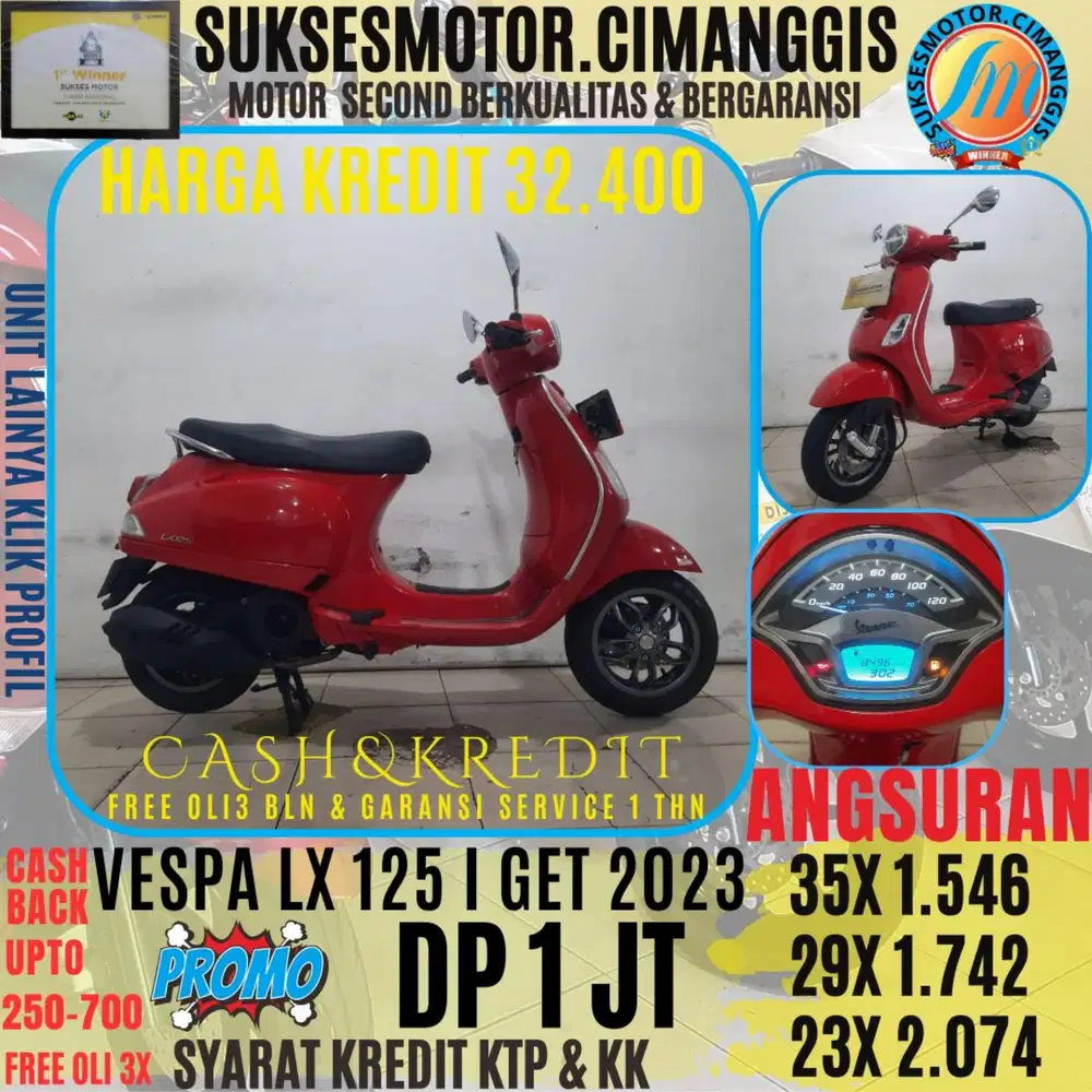 DP 1 JT VESPA LX 125 I GET CASHBACK UPTO 700 RIBU FREE OLI3BLN