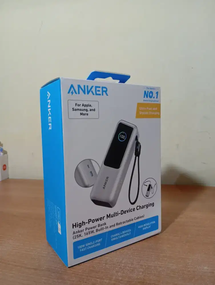 Anker PowerBank Digital Display Touch 25.000mAhUSB-C 165WFast Charging