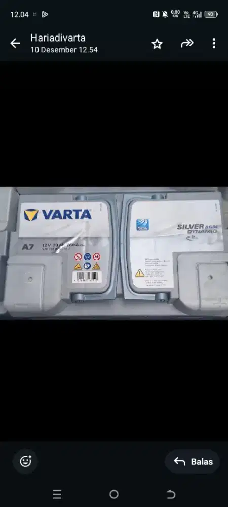 aki mobil varta agm 60ah 70ah 80ah 105ah mf
