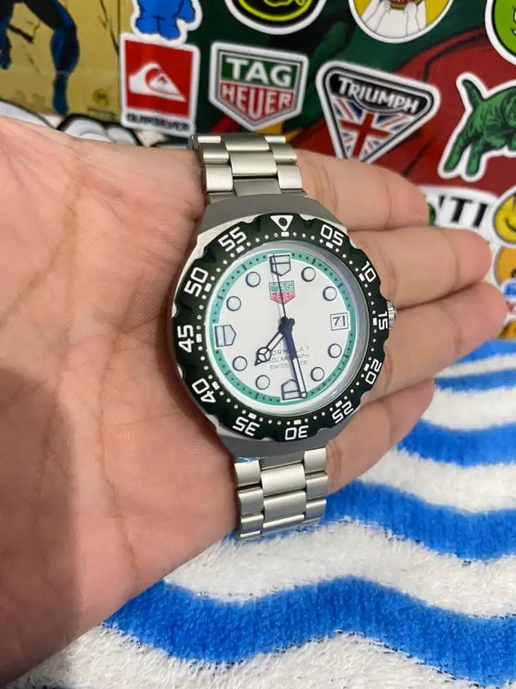 Tag Heuer Formula 1 Solargraph Automatic White Green