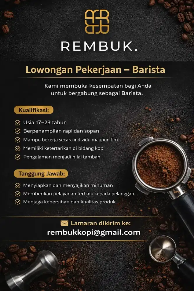 Lowongan kerja barista
