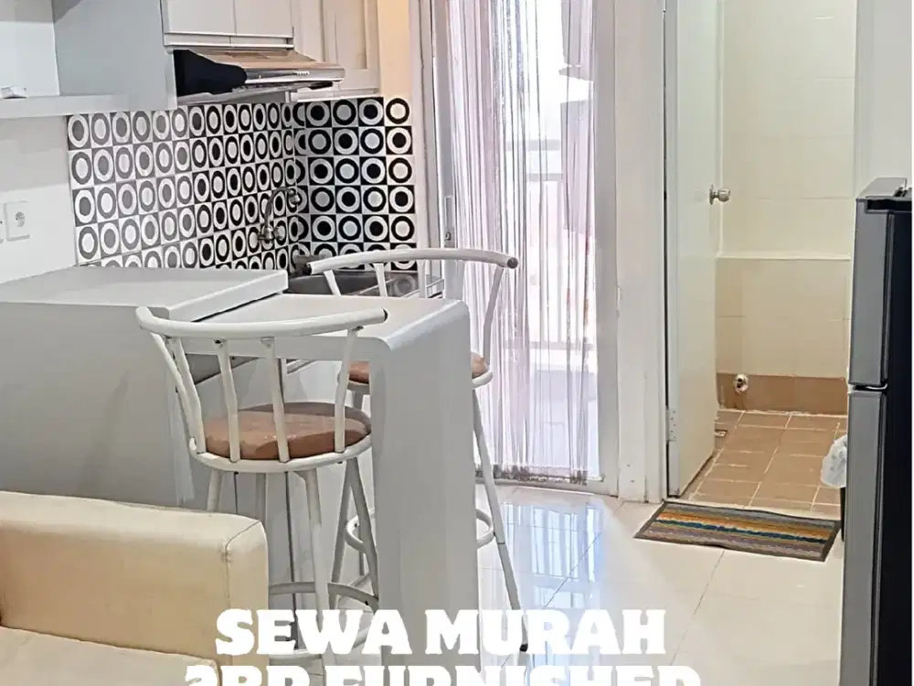 SEWA MURAH 2BR FURNISHED TOWER JASMINE LANTAI RENDAH APARTEMEN BASSURA CITY