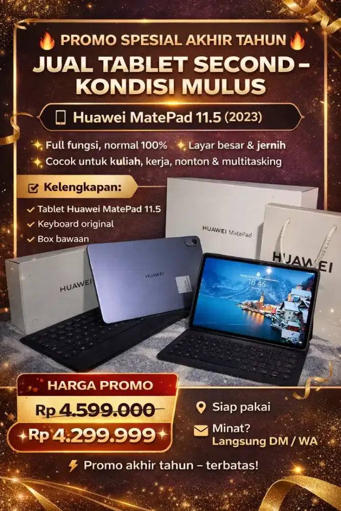 Huawei MatePad 11.5 (2023) Second Like New – Lengkap & Siap Pakai