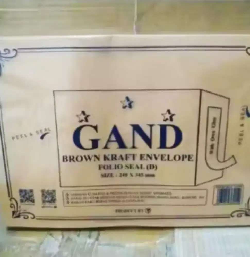 Amplop Folio F4 coklat dengan perekat