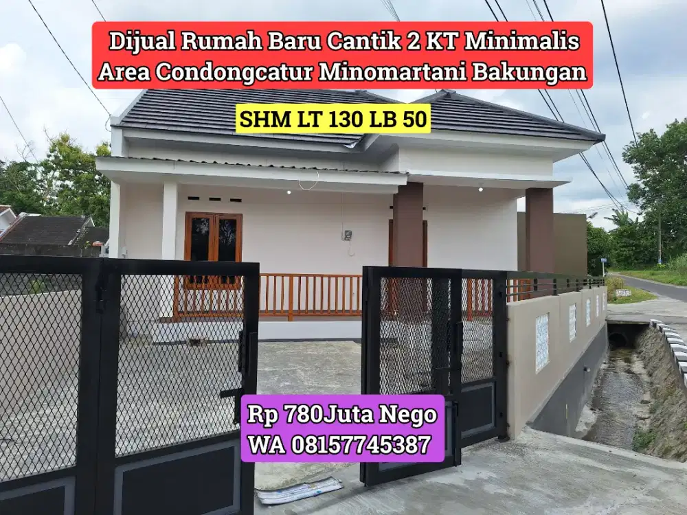 RUMAH BARU CANTIK MINIMALIS AREA CONDONGCATUR MINOMARTANI WEDOMARTANI