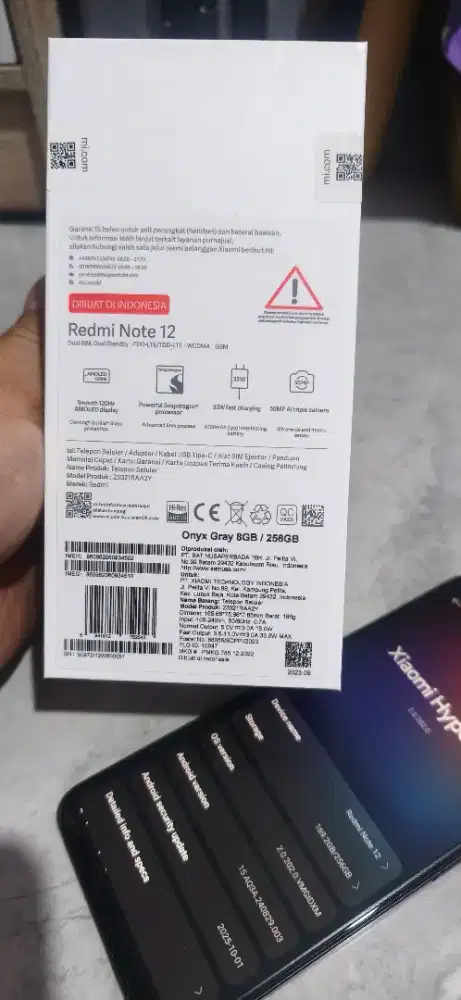 Dijual Xiaomi Redmi Note 12 8Gb/256Gb