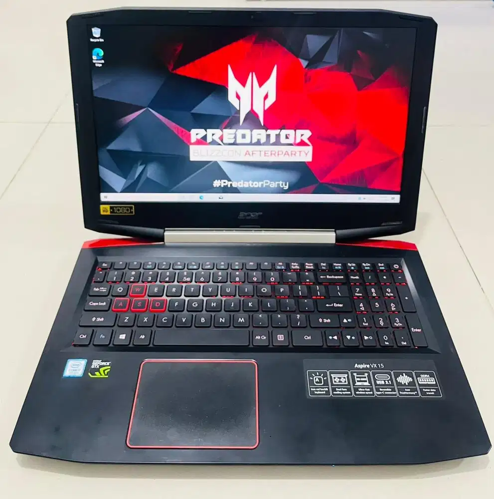 Laptop Gaming Acer Aspire VX15  intel core i7 gen 7700HQ 8cpu