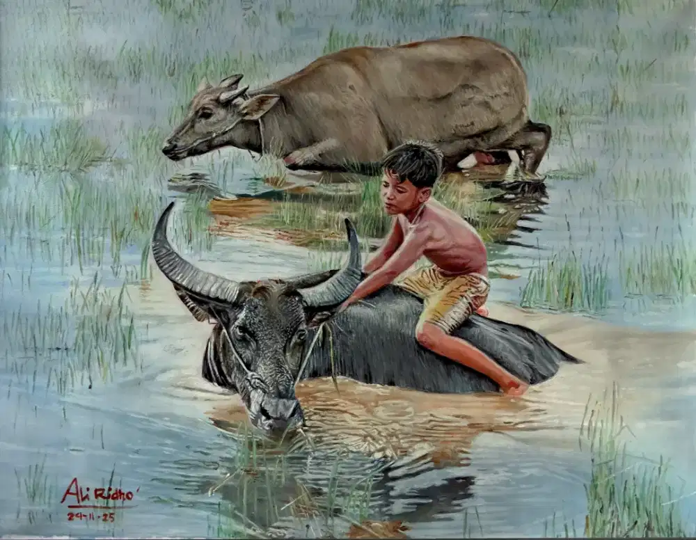 Lukisan Kanvas Cat Minyak Borongan