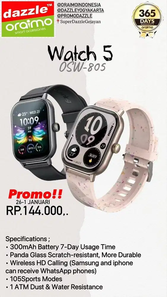 Watch 5 Oraimo Smartwatch OSW-805