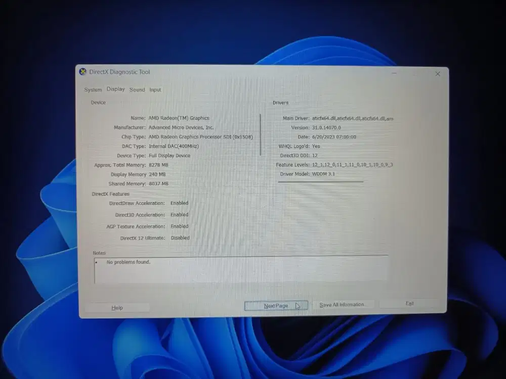 Laptop axio type HYPE 5 AMD X3, bios: 4.08 windows 11 pro 64-bit