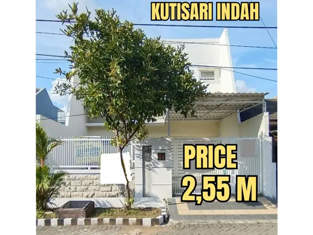 ‼️SIAP HUNI‼️  RUMAH KUTISARI INDAH 2 LANTAI MODERN MINIMALIS BAGUS TERAWAT. DEKAT KAMPUS PETRA, RS ROYAL, A. YANI, POLDA, TOL, BANDARA JUANDA