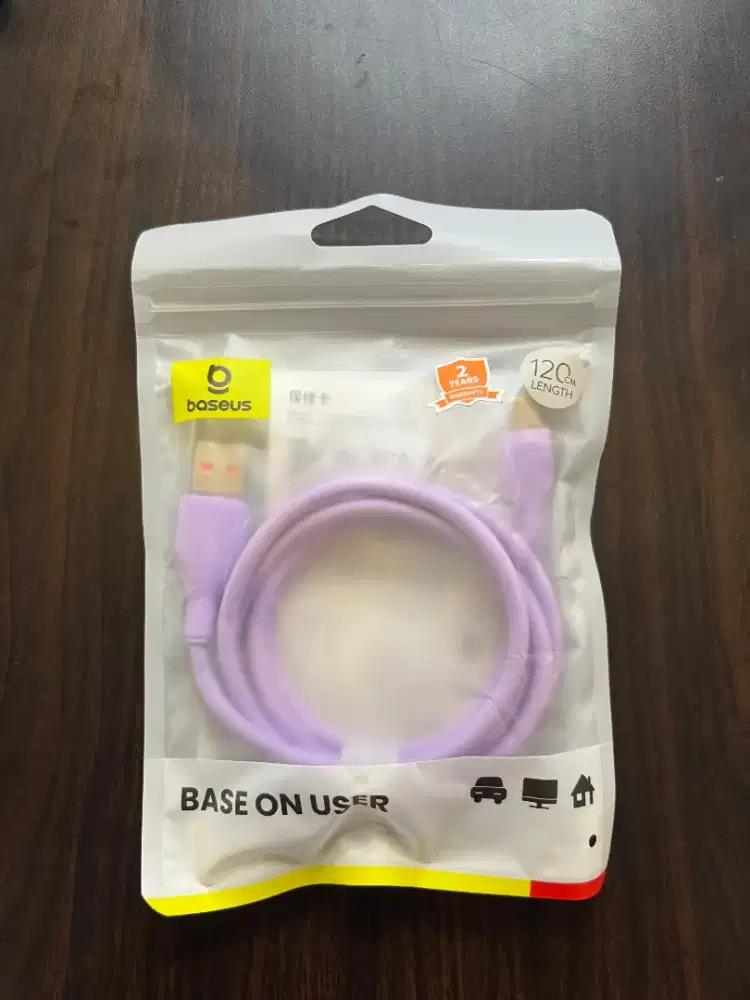 Baseus Pudding Series Fast Charging Cable Type-C 100W 6A 1.2M - Purple