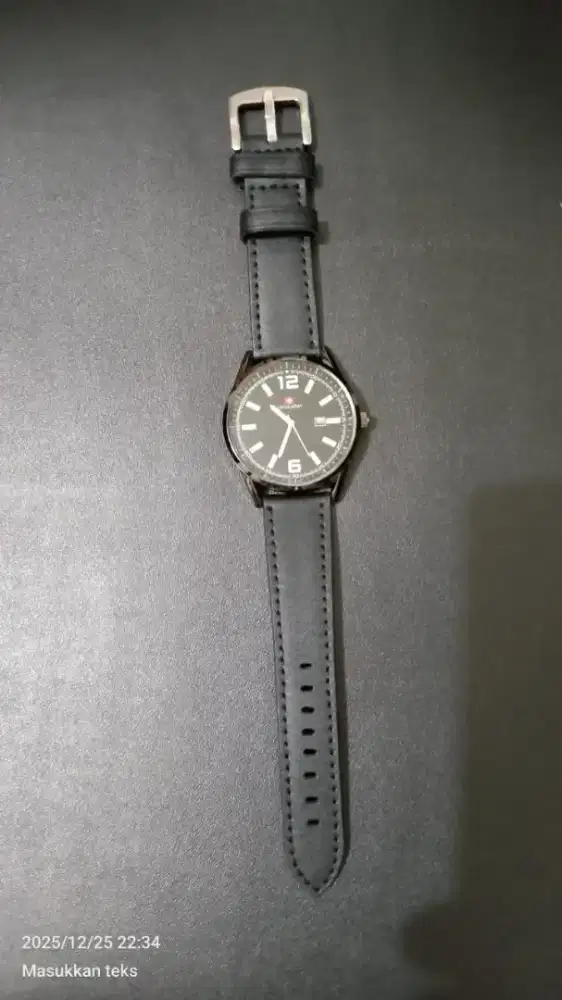 SA Jam Tangan Pria Hitam + Tampilan Angka Jelas + Fungsi Tanggal New