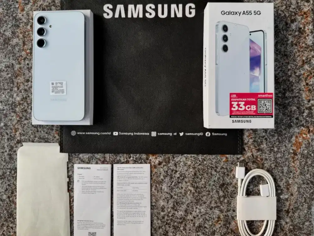 Samsung A55 5G 256Gb Resmi Sein Fullset oryginal lengkap mulus