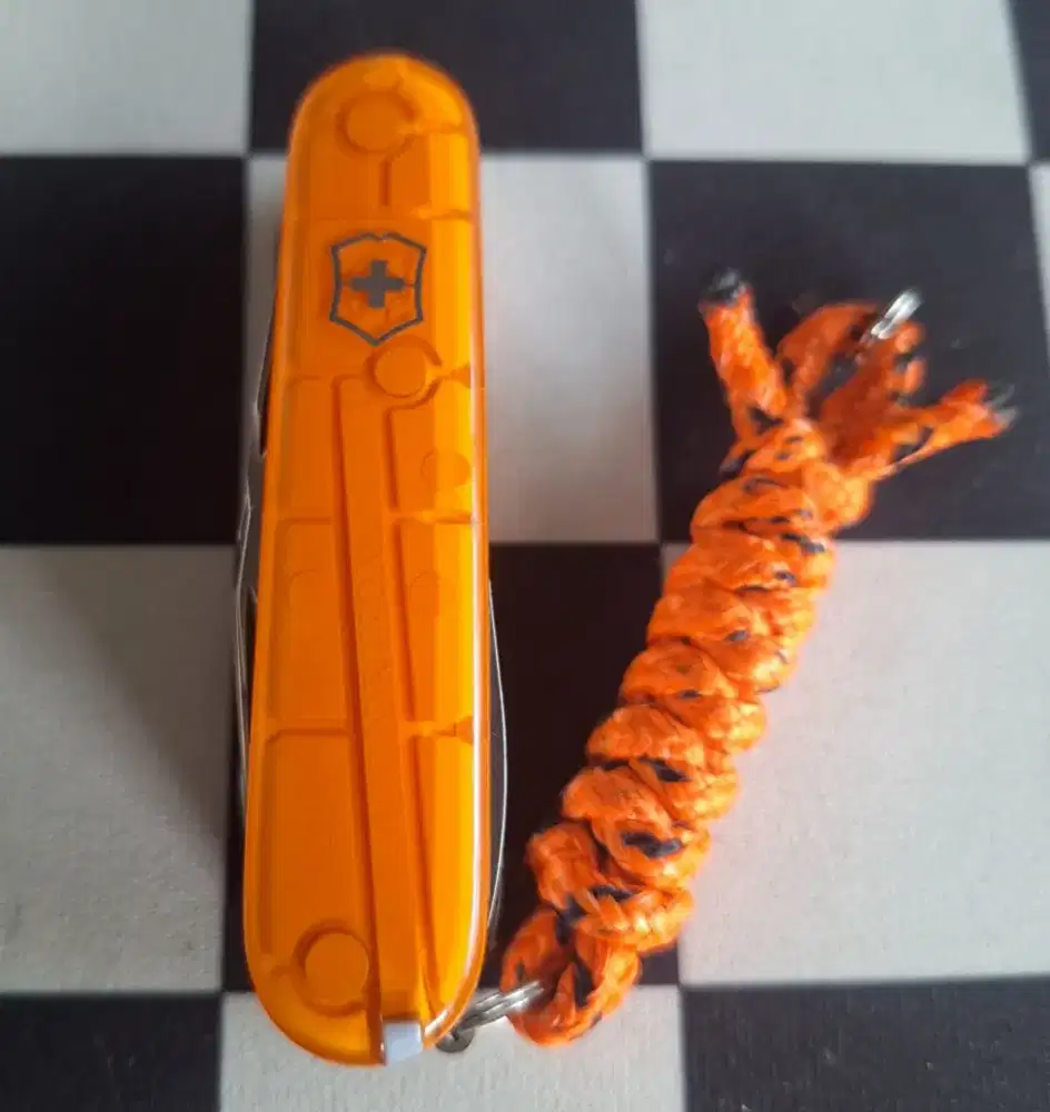 Victorinox champion C vintage circa with twin color orange scale 91 mm