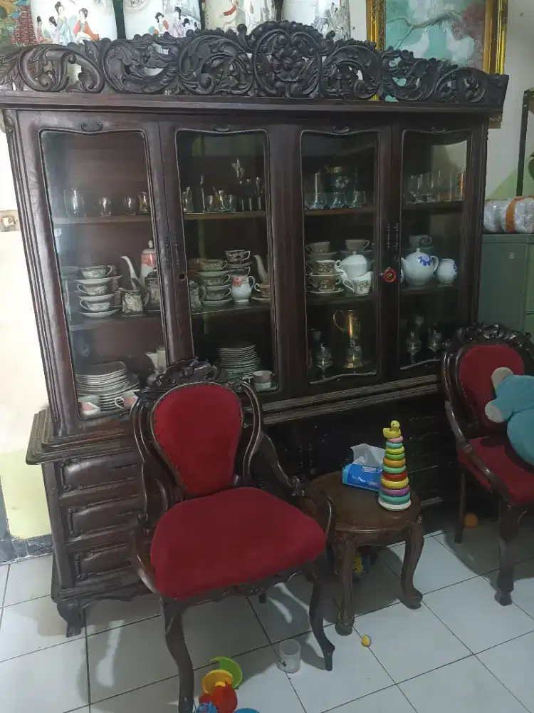 Buffed pajangan kayu jati lawas