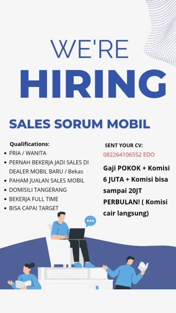 Dicari SALES SORUM MOBIL BEKAS