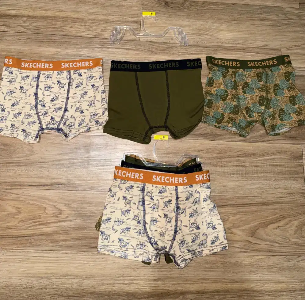 Boxer / celana dalam sketcher 150rb dpt 3,uk 8 , umur 8 tahun anak