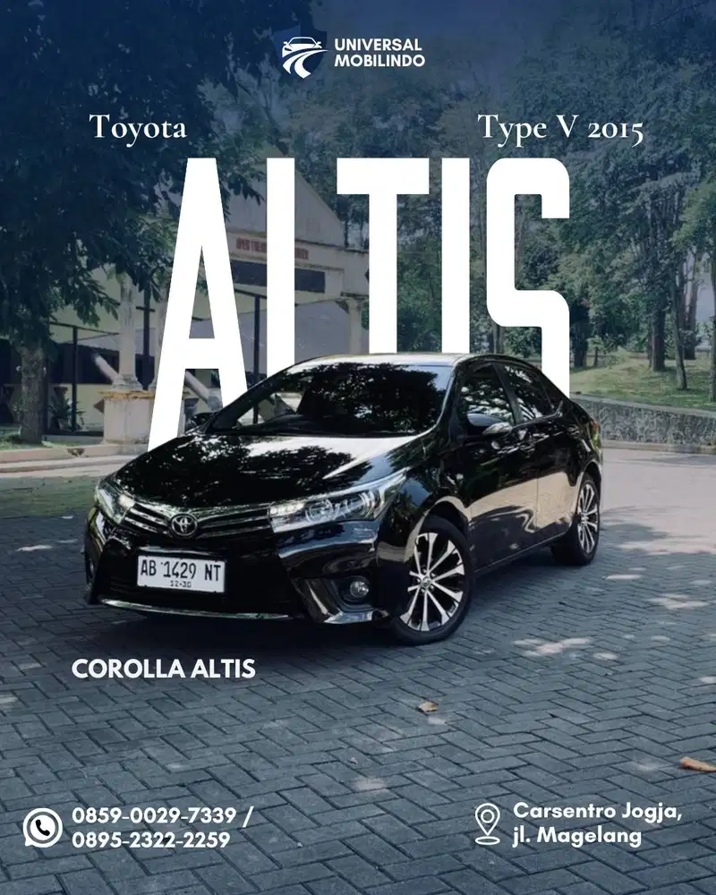 Toyota Corolla Altis 1.8V Matic 7 Speed + Paddle Shift Mobil Pejabat
