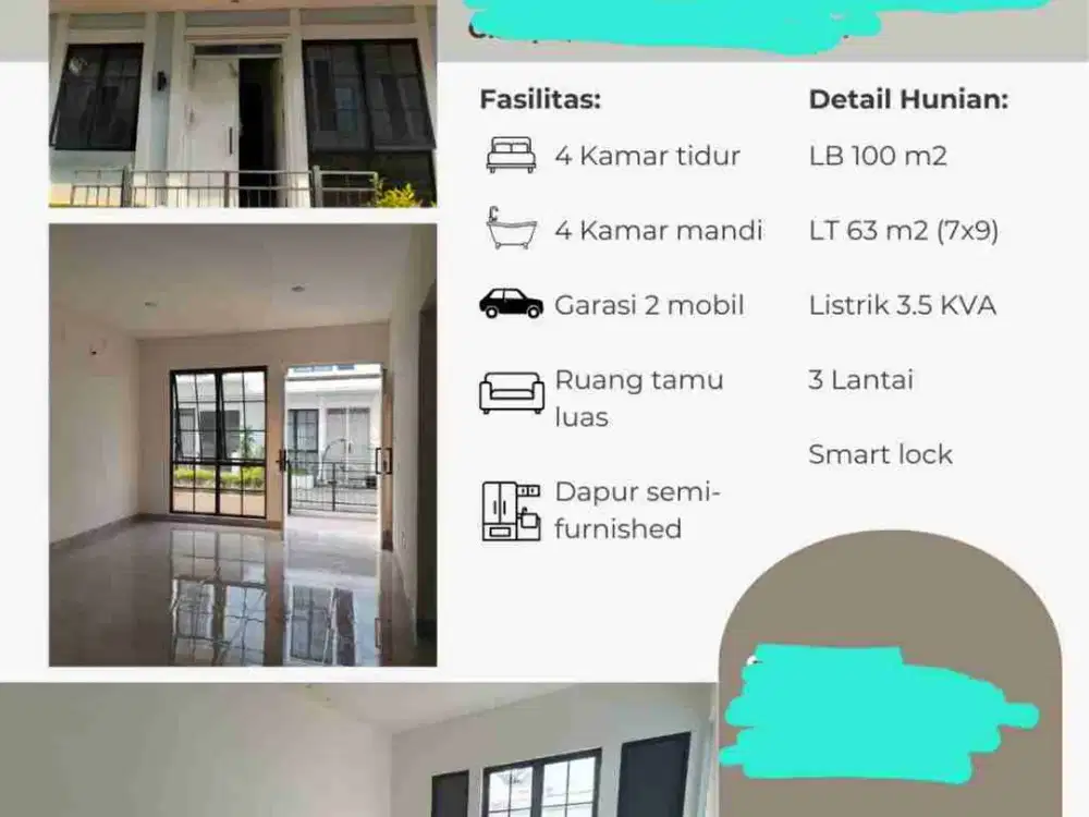 Rumah 3 Lantai Semi furnished Lavon 2 Tangerang Banten