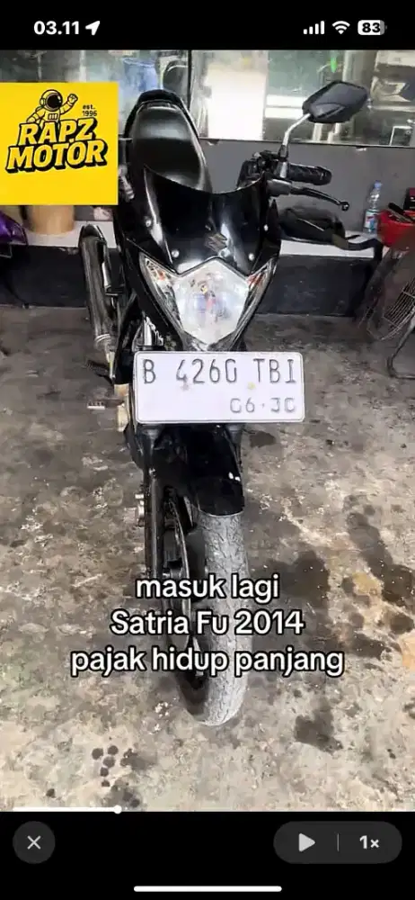 SUZUKI SATRIA FU 2014 PAJAK HIDUP