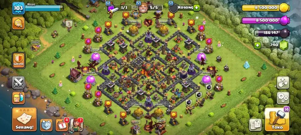 Jual Akun coc th 10