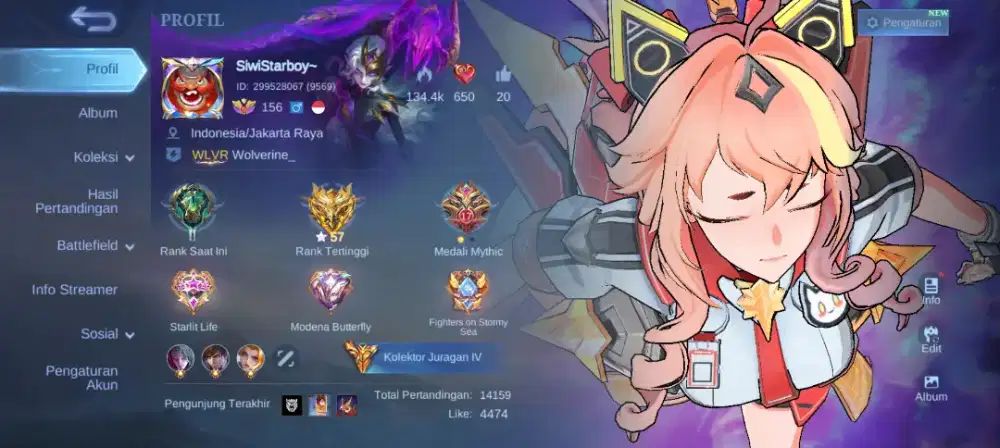 Jual Mobile Legends pribadi