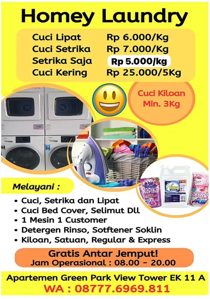 Dicari karyawati Laundry